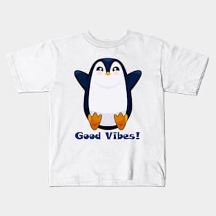 Good vibes penguin Kids T-Shirt